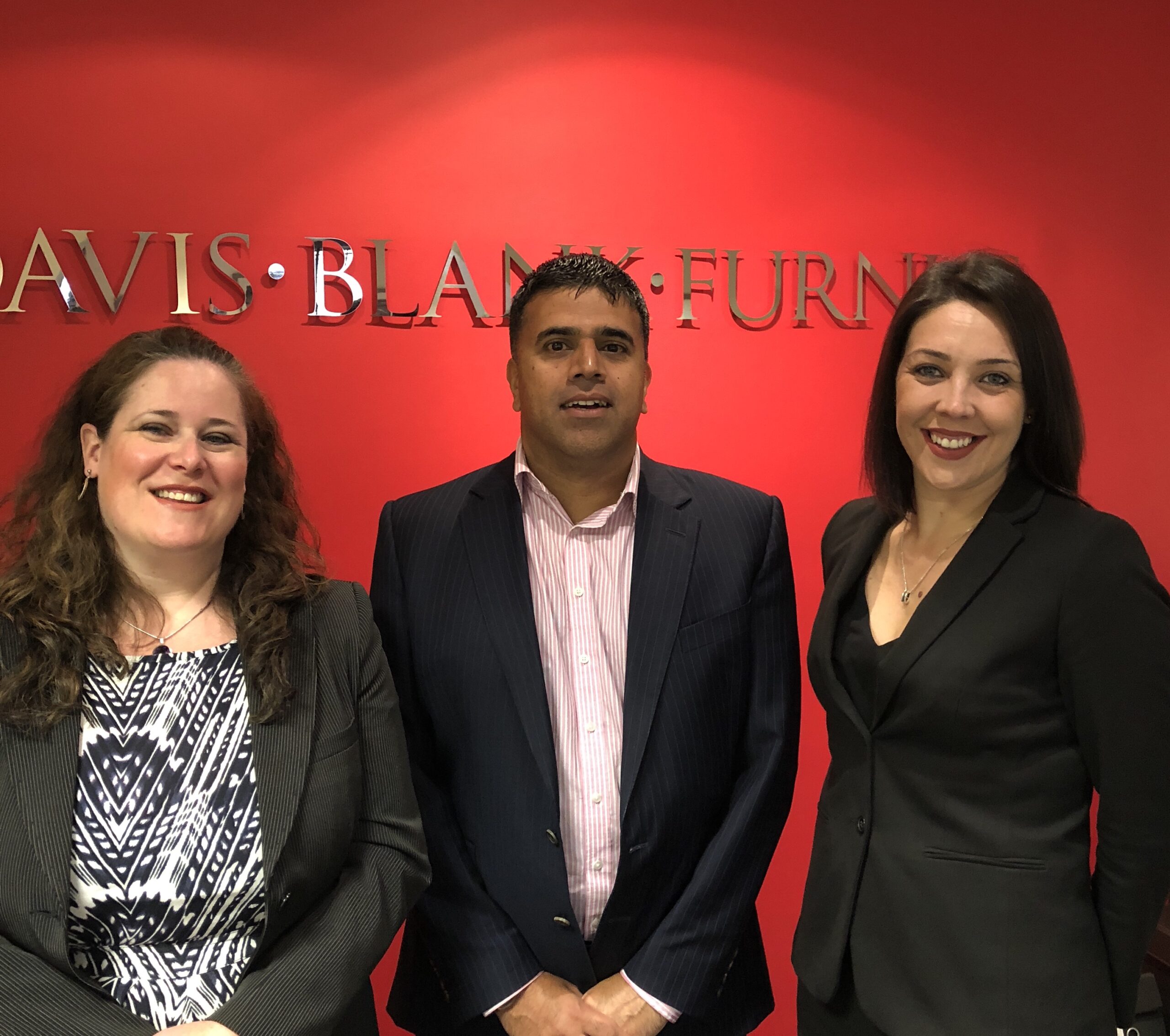 Kirsty Morbey, Sonio Singh and Caroline Bilous at Davis Blank Furniss
