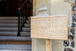 Coroners court sign