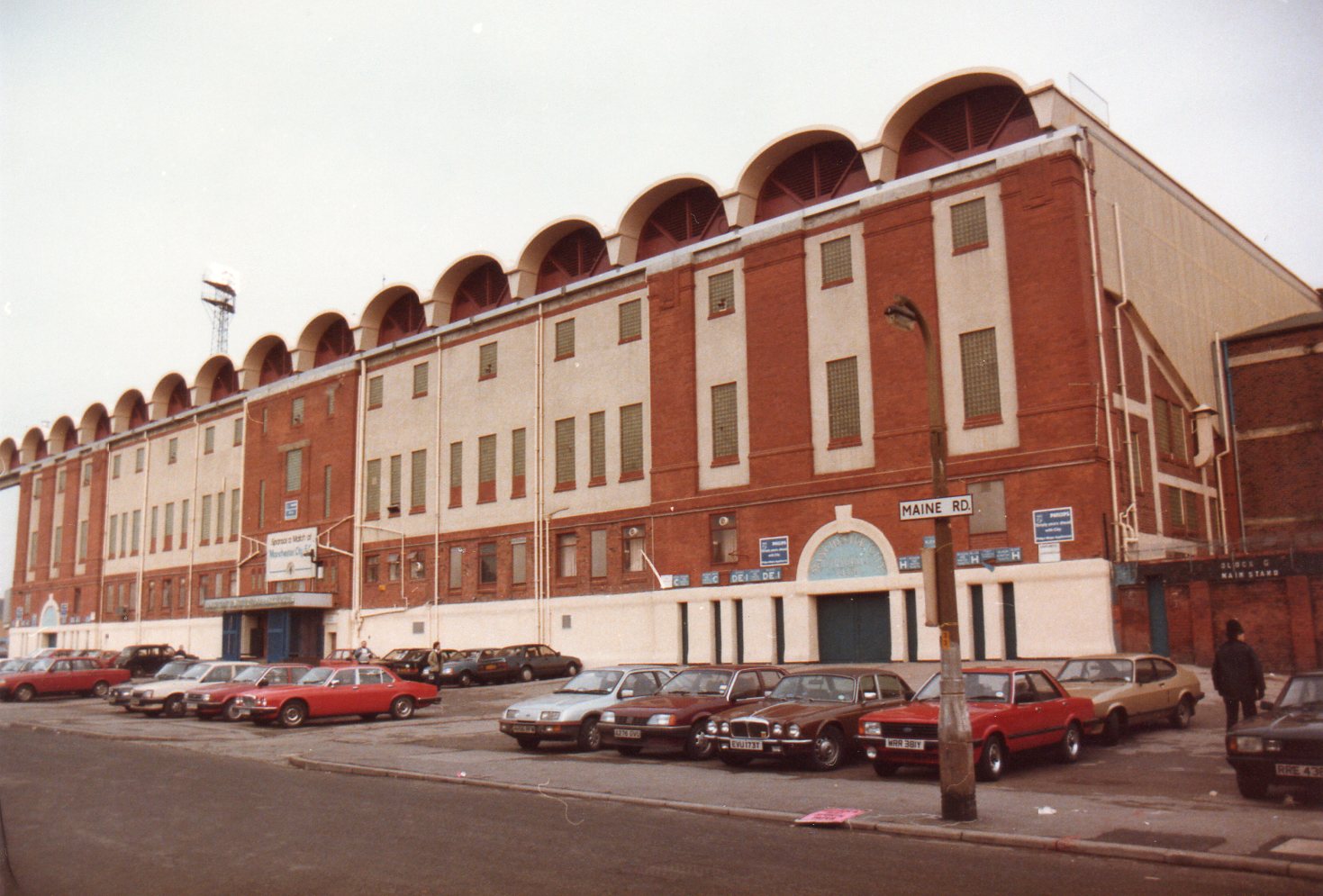 Manchester City's Maine Road ground in 1985