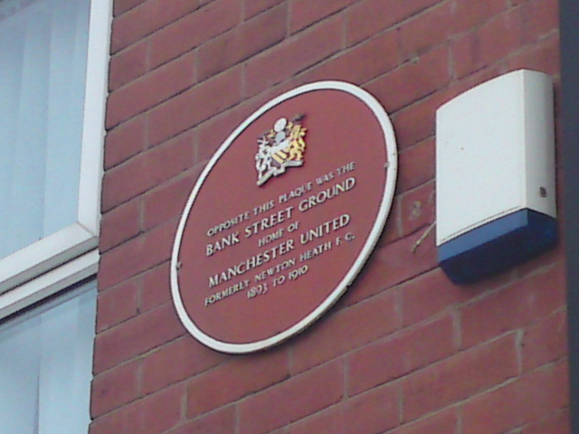 Manchester United Bank Street Ground plaque