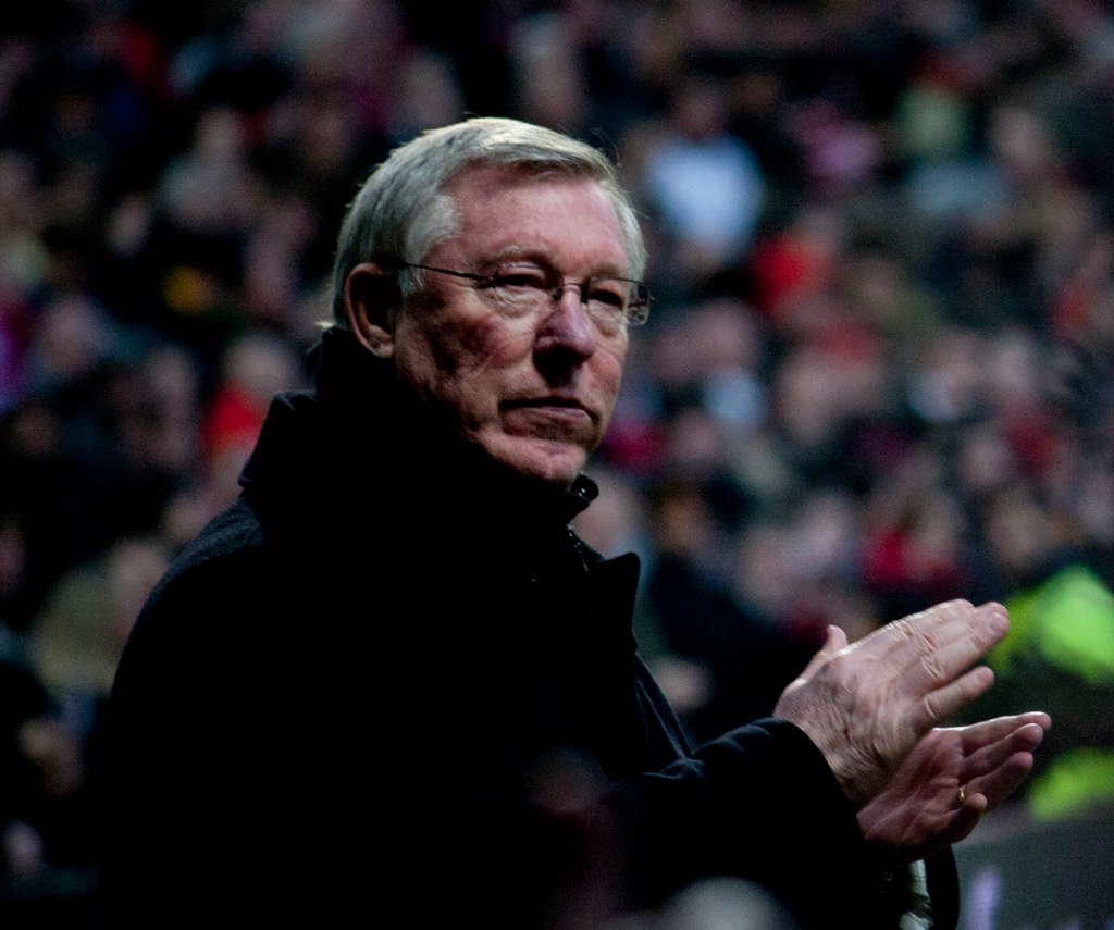 Sir Alex Ferguson managing Manchester United