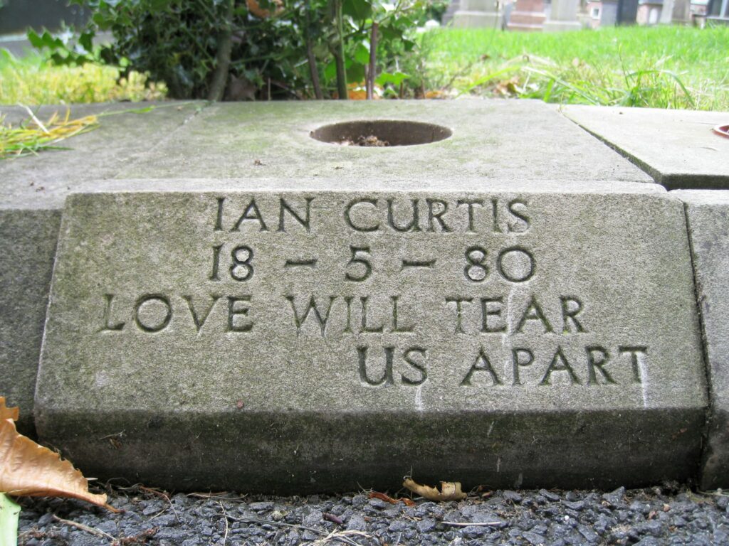 Ian Curtis memorial plaque, Macclesfield Cemetery