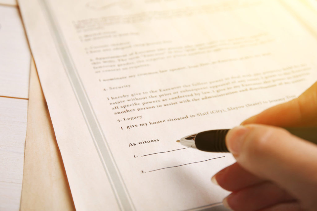 signing a lasting power of attorney witness