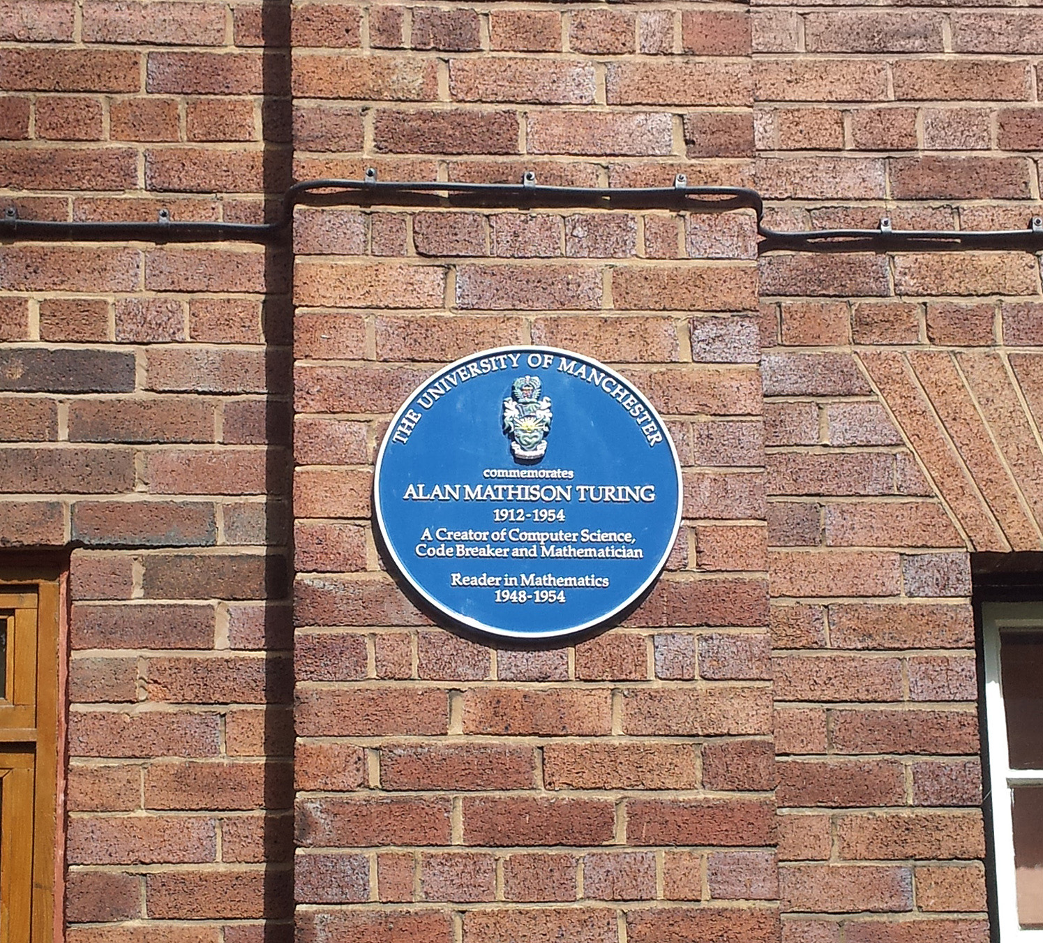 Alan Turing plaque at University of Manchester