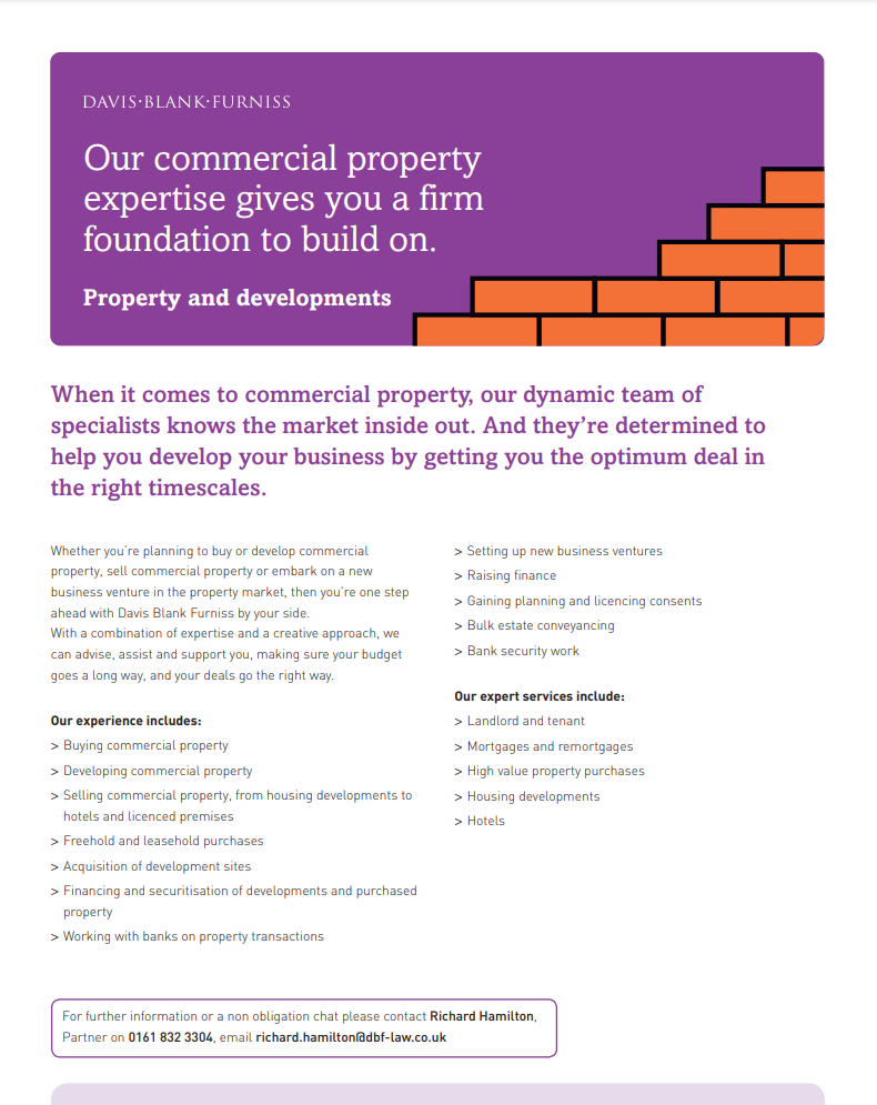 Business property development cover