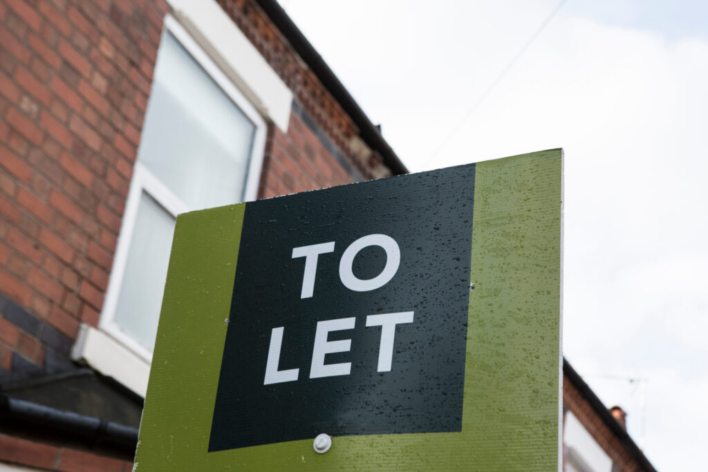 To Let rental property sign close up